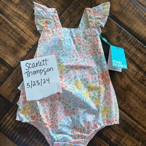 New Posh Peanut floral romper 2T